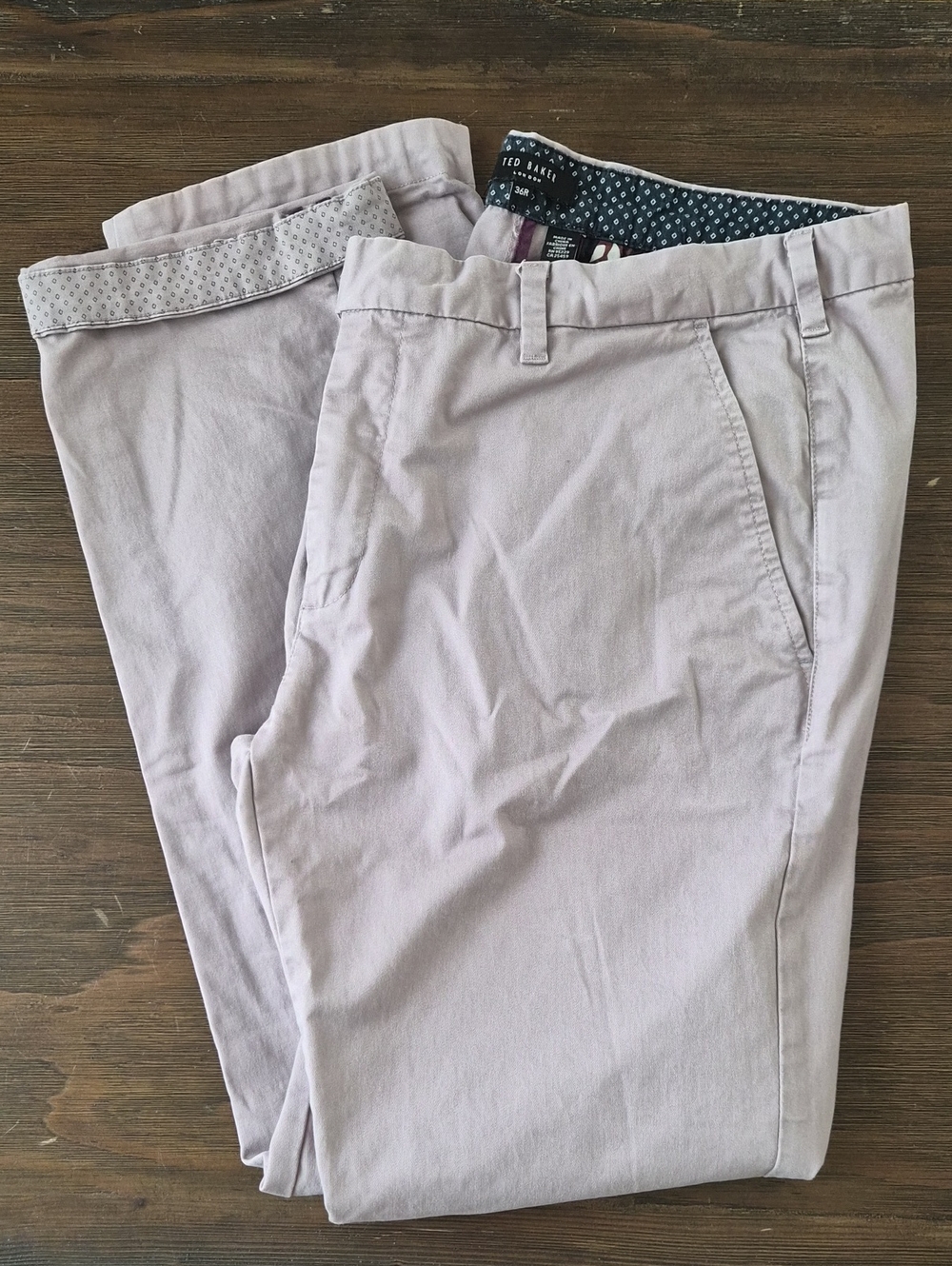 Ted Baker Light Lilac Slim Chinos